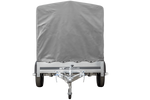 Garden trailer 230 kipp met steunwiel, frame h-1100 en grijze deksel