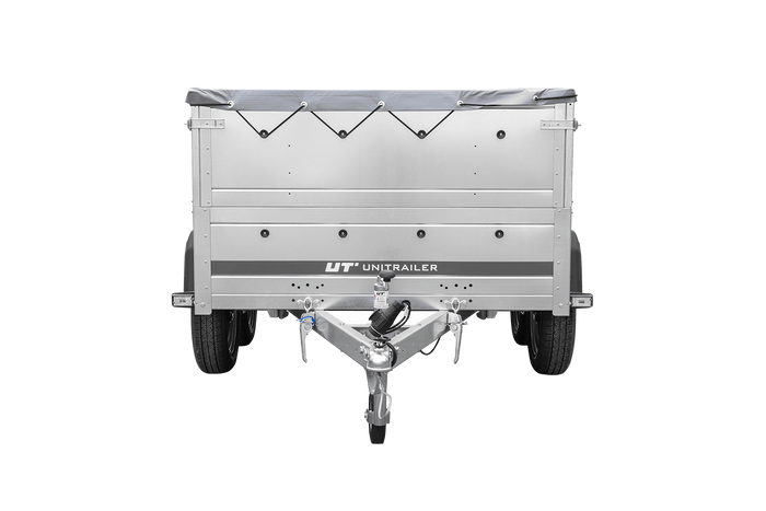 Twee-assige aanhanger 264x125 UNITRAILER GARDEN 264/2 KIPP met BIS zijwanden, H-0 frame en grijze kap