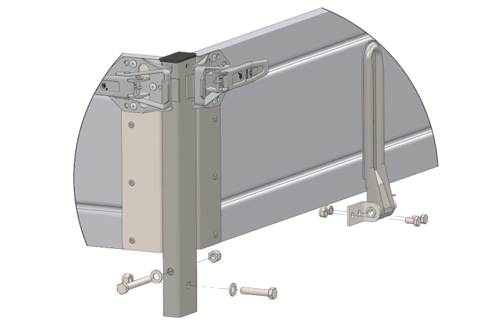 OUTLET BIS aluminium H-300 zijwanden voor CARPLATFORM 4521 en UNIPLAT 450 trailers
