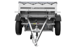 Enkelassige aanhanger 150x106 UNITRAILER GARDEN 150 KIPP met H-0 frame en grijze afdekking