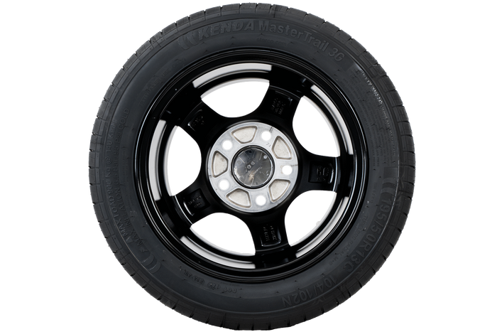 Versterkt aanhangwagenwiel KENDA BAND 195/50 R13C 104/102N ALU VELG STARCO gepolijst 6Jx13"H2 5x112 ET 30