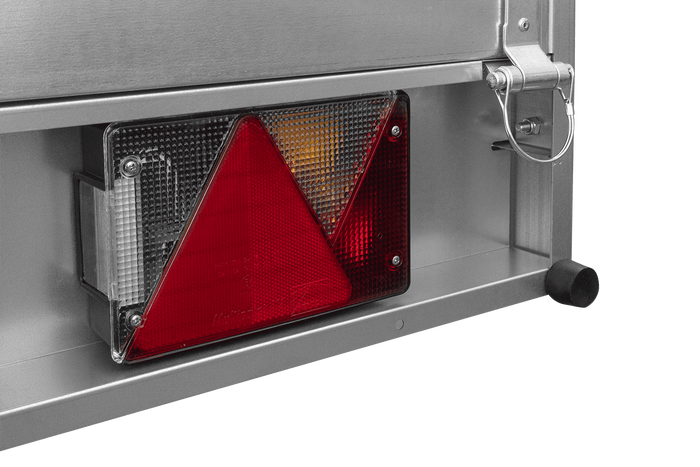 Lichte aanhangwagen 264x125 UNITRAILER GARDEN 264 KIPP met H-0 frame en blauwe kap