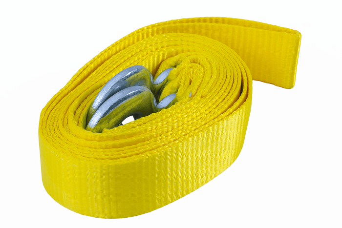 Sleepkabel met haken UNITRAILER sleepband 4,5m/50mm/5t geel