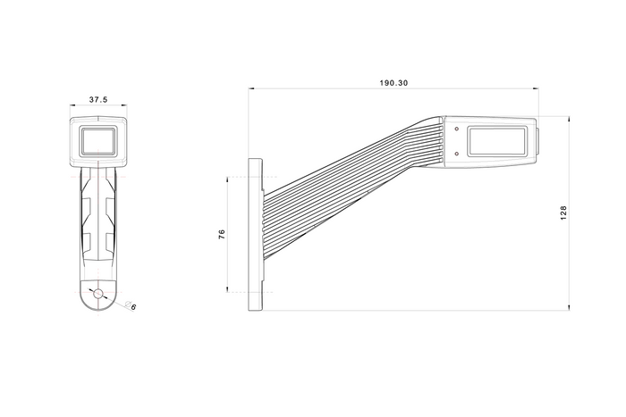 FRISTOM FT-145 LED-markeringslampen met 3 functies (links + rechts).