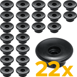 TULPLAST zijrollen voor aanhangers, voor het bevestigen van afdekkingen, netten en dekzeilen, set van 22 stuks