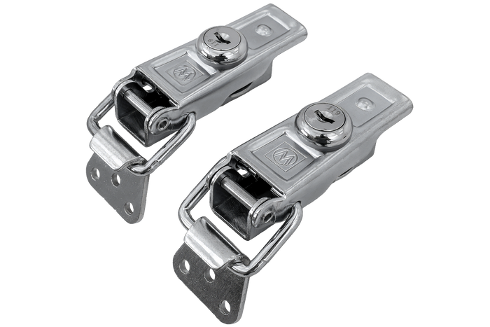 Set zijhaken met WINTERHOFF BVS 60-1 + BVSG 60-A bevestigingsmiddelen, compleet aanhangwagen zijslot met sleutel