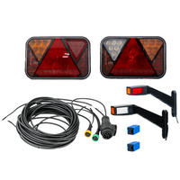 Verlichtingsset: FRISTOM FT-270 LED-achterlichten + FRISTOM FT-145 LED-zijmarkeringslichten + MANTES 7m 13-pins kabelboom