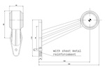 FRISTOM FT-009E LED-markeringslamp universeel op rubberen arm