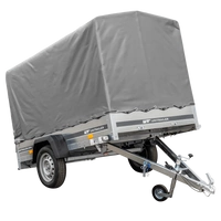 Autoaanhangwagen op veren 230x125 UNITRAILER GARDEN 230/R KIPP met H-1100 frame en grijze afdekking