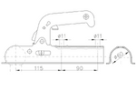 CHOOYO JD.00.53.006 kogelkoppeling voor een aanhanger van 800 kg met een dissel van 60 mm.