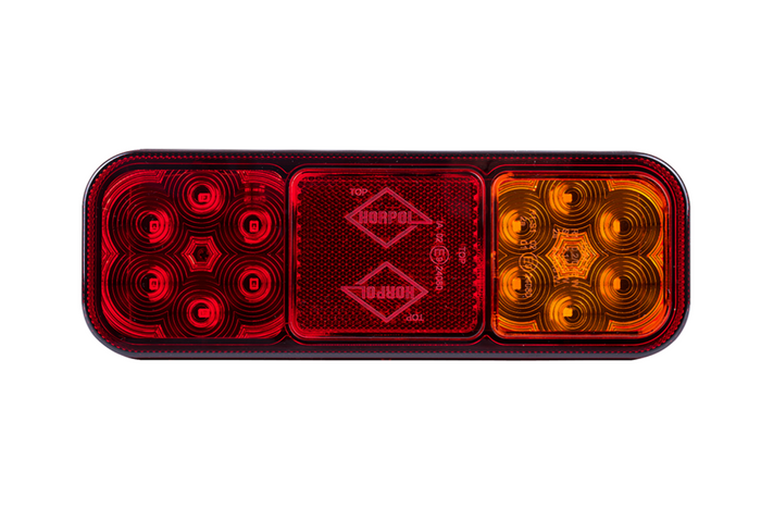 Lampa zespolona tylna (lewa/prawa), HOR 126: pozycyjne tylne, hamowania, kierunkowskaz tylny, odblask, LED 12/24 V, przewód 4x0,5 mm2, długość 2m