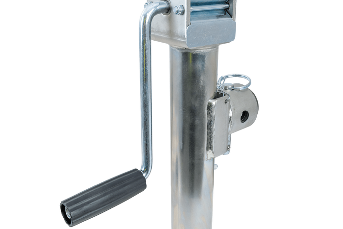 Uitschuifbare steun met UNITRAILER TJ5001+TJ5002A adapter voor 1300 kg vlakke aanhanger 364-614 mm