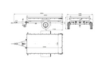 Lichte aanhanger 230x125 UNITRAILER GARDEN 230 KIPP met H-800 frame en blauwe hoes