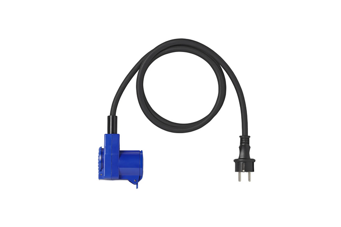 Adapter met Schuko-stekker en CEE-haakse connector + Schuko-aansluiting 16A ProPlus 373528DE kabel 150 cm
