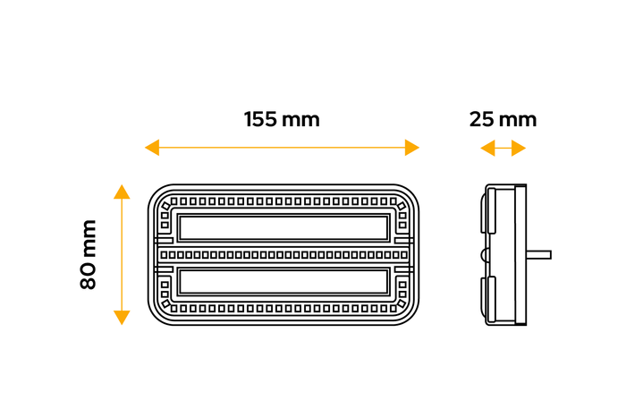 TT Technology TT.12028DI LED achterlicht 3 functies universeel