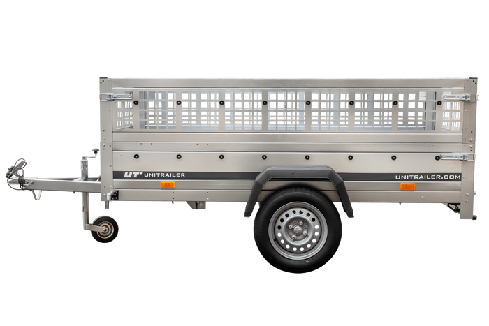 Lichte aanhanger 230x125 UNITRAILER GARDEN 230 KIPP met zijwanden van gaas