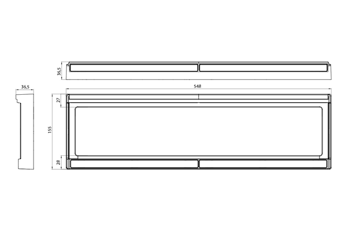 Kentekenplaathouder met LED-verlichting WAŚ W253 2100 12/24V kabel 2m
