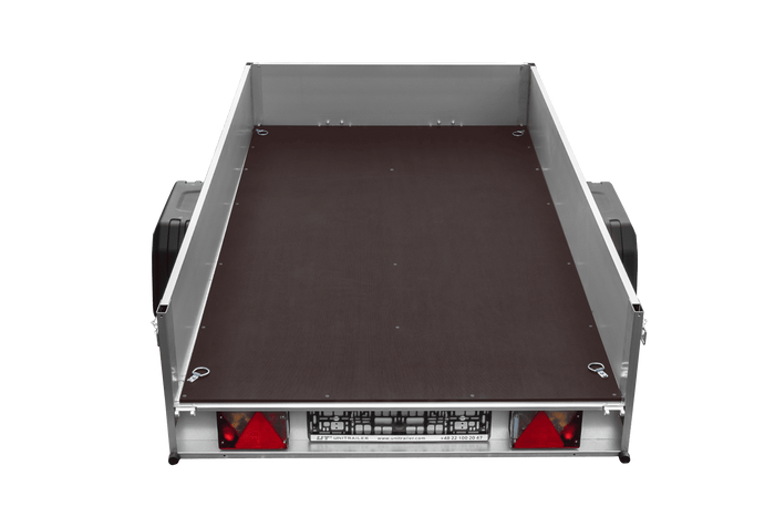 Autoaanhanger op veren met aluminium zijwanden 230x125 Unitrailer Garden 230/R KIPP ALU