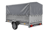 Eenassige aanhangwagen 264x150 UNITRAILER GARDEN 265 KIPP met opzetborden, H-800 frame en grijze huif