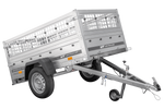Lichte aanhanger 200x106 UNITRAILER GARDEN 200 KIPP met gaaswanden