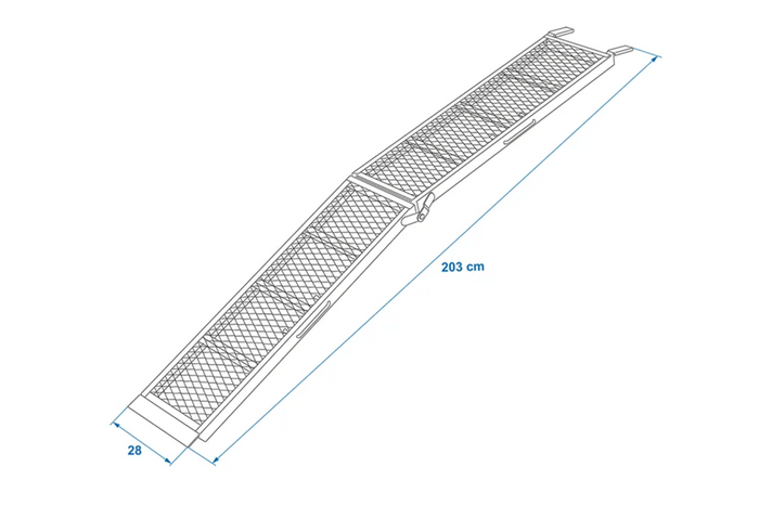 ProPlus 390094 opklapbare oprijplaat voor aanhanger 203 cm 340 kg