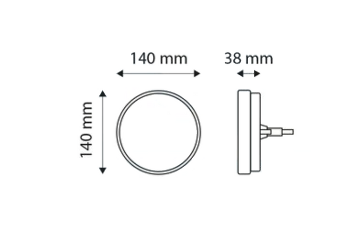 TT Technology TT.12520 LED achterlicht, 4 functies, rechts