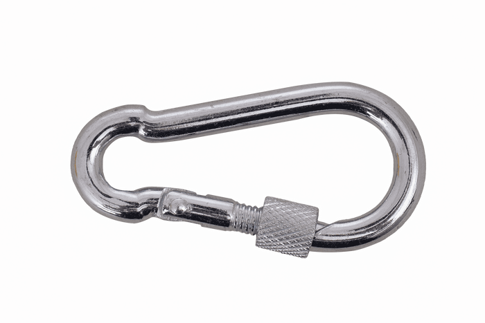 Karabijnhaak met veiligheidssysteem voor touwen DROMET KSZ.6.60 brandweerhaak 6x60mm