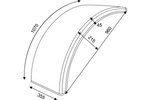 DOMAR T10120 spatbord voor landbouwmachines 16-24 inch 960x355 mm