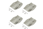 Set van vier ProPlus 361519 aanhangerstabilisatorsteunen met veer 20,5x27,5cm