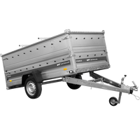Enkelassige aanhanger 264x125 UNITRAILER FORCE 264 KIPP met BIS-zijwanden en aluminium afdekking