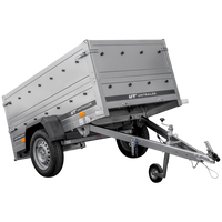 Tuinaanhanger 200 KIPP met steunwiel en BIS zijkanten