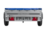 Autoaanhanger 200x125 UNITRAILER GARDEN 201 KIPP met H-0 frame en blauwe hoes