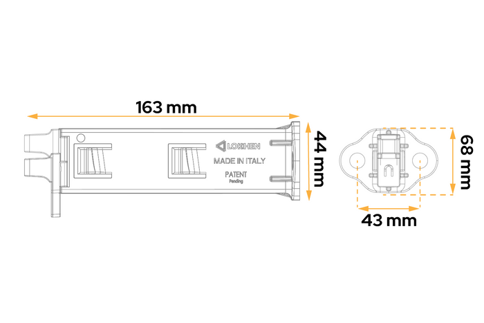 Set van twee inklapbare wielkeggen LOKHEN ORIGAMY 46 h:190 mm set met handgreep