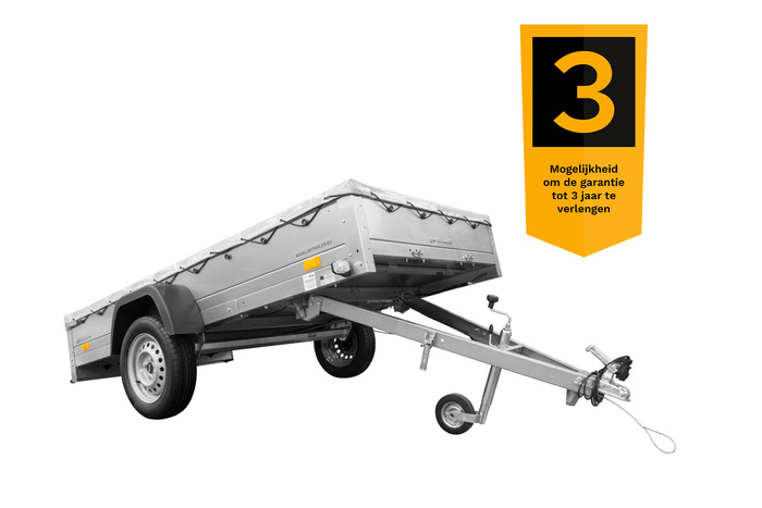 Lichte aanhangwagen 264x125 UNITRAILER GARDEN 264 KIPP met grijze kap
