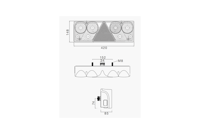 Achterlicht ASPÖCK EUROPOINT II bajonet 7PIN ASS2 7 functies rechts