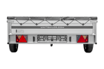 Autoaanhanger met aluminium zijwanden 264x150 Unitrailer Garden 265 KIPP ALU met H-0 frame en grijze afdekking