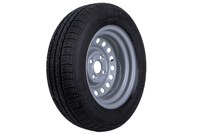 OUTLET aanhangwagenwiel KENDA BAND 155/70 R13 74N STARCO VELG 4Jx13"H2 4x100 ET 30