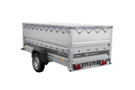 Enkelassige aanhanger op veren 264x125 UNITRAILER FORCE 264/R KIPP met BIS-zijwanden, H-0 frame en grijs dekzeil