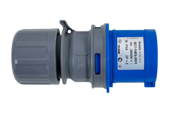MANTES 3P elektrische stekker, mannelijke stekker, draagbaar, 16A, 230V