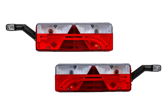ASPÖCK EUROPOINT III LED-achterlichten met bajonetaansluiting 7-pins ASS2 en claxon, 7 functies links en rechts