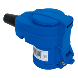 MANTES 2P+E haakse CEE-stekker met extra stopcontact 16A 230V