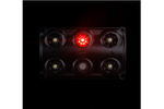 HORPOL LWD2157/CZ LED 900lm zwarte interieur autolamp met schakelaar en rode diode