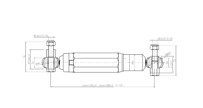 OUTLET PIVEXIN hydraulische schokdemper voor trailerassen 900-1600 kg voor enkel- en tandemassen