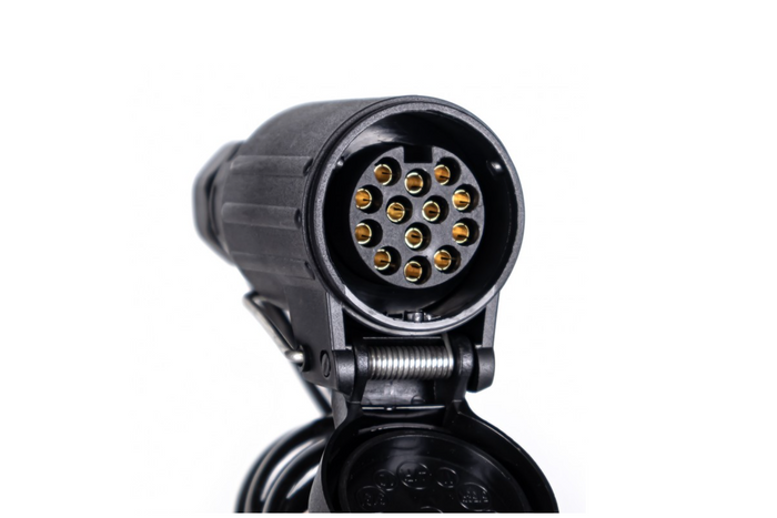 KAMAR E1384-A spiraalkabel 1,5 m 12V stekker/stopcontact 13PIN