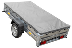 Aanhanger met een huif tot 750 kg Unitrailer GARDEN TRAILER 230 KIPP met steunwiel en grijze vlakke huif