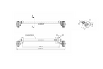 AL-KO EURO geremde as voor aanhanger/autotransporter 1800 kg 1650 mm 2150 mm 5x112