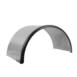 Dubbel spatbord voor aanhanger 17,5-19,5" DOMAR DK7140 wielkast 1000/500mm metaal met rubberen rand