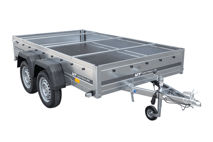Autoaanhanger 264x150 UNITRAILER GARDEN 265/2 KIPP met H-0 frame en blauwe hoes