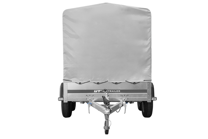 Tweeassige aanhanger 264x125 UNITRAILER GARDEN 264/2 KIPP met H-1100 frame en grijze huif