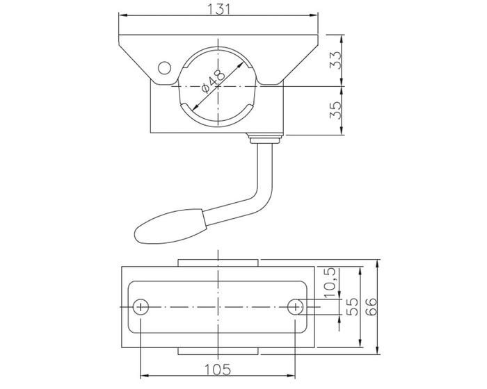 Klem voor WINTERHOFF KLE48 neuswiel 48 mm